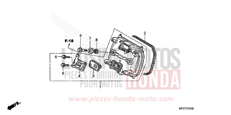 ZYLINDERKOPFDECKEL, VORNE von Varadero 125 SPANGLE SILVER METALLIC (NHA49) von 2009